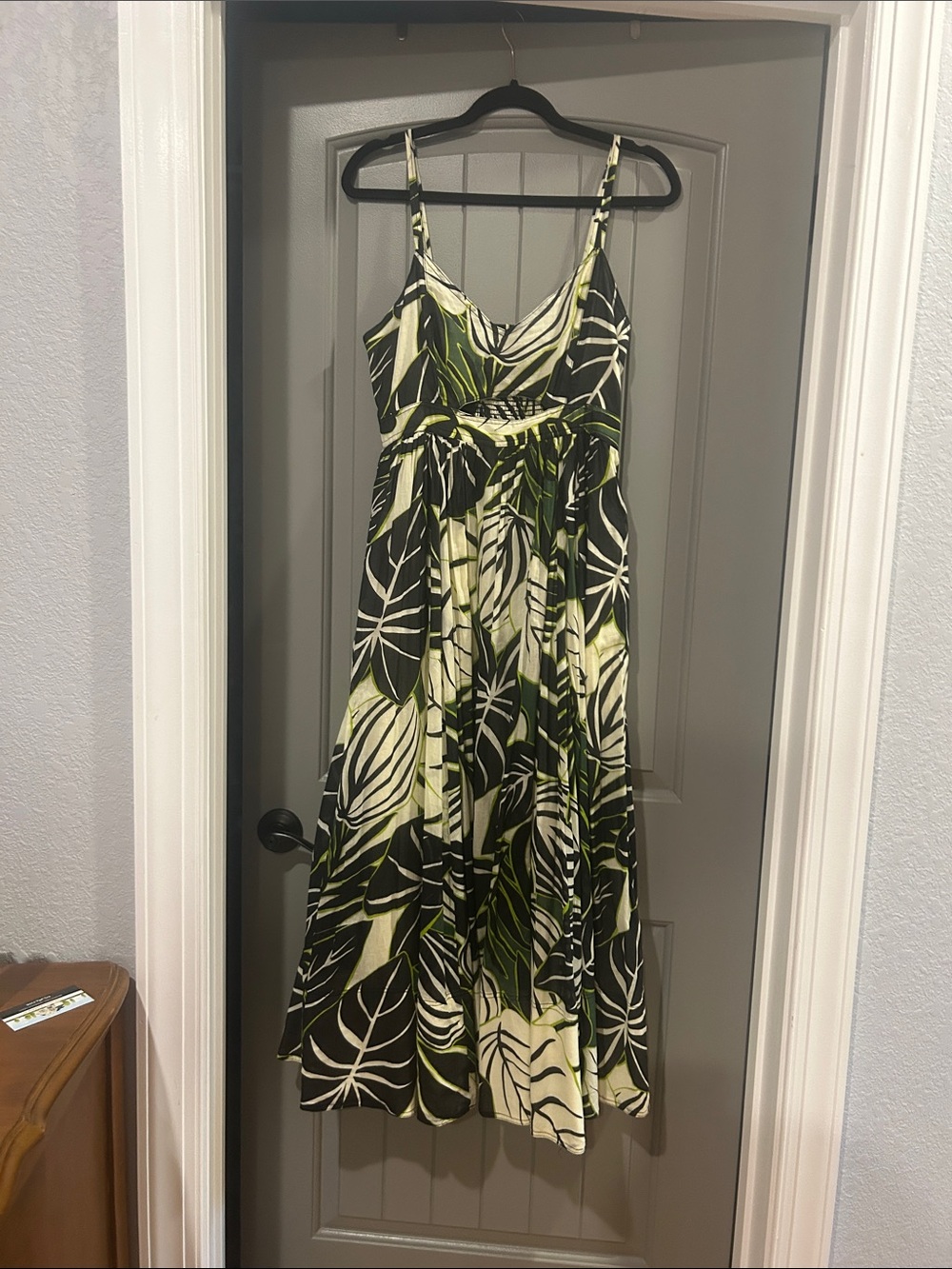Joie Green and Black Tropical Print Maxi Dress
